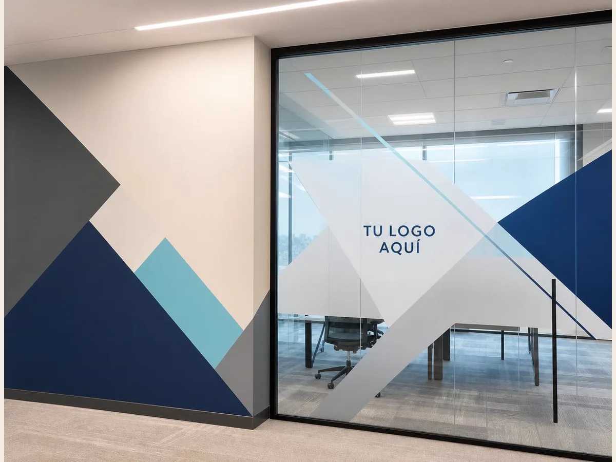 Intervención gráfica de instalaciones, referencia visual para personalización corporativa
