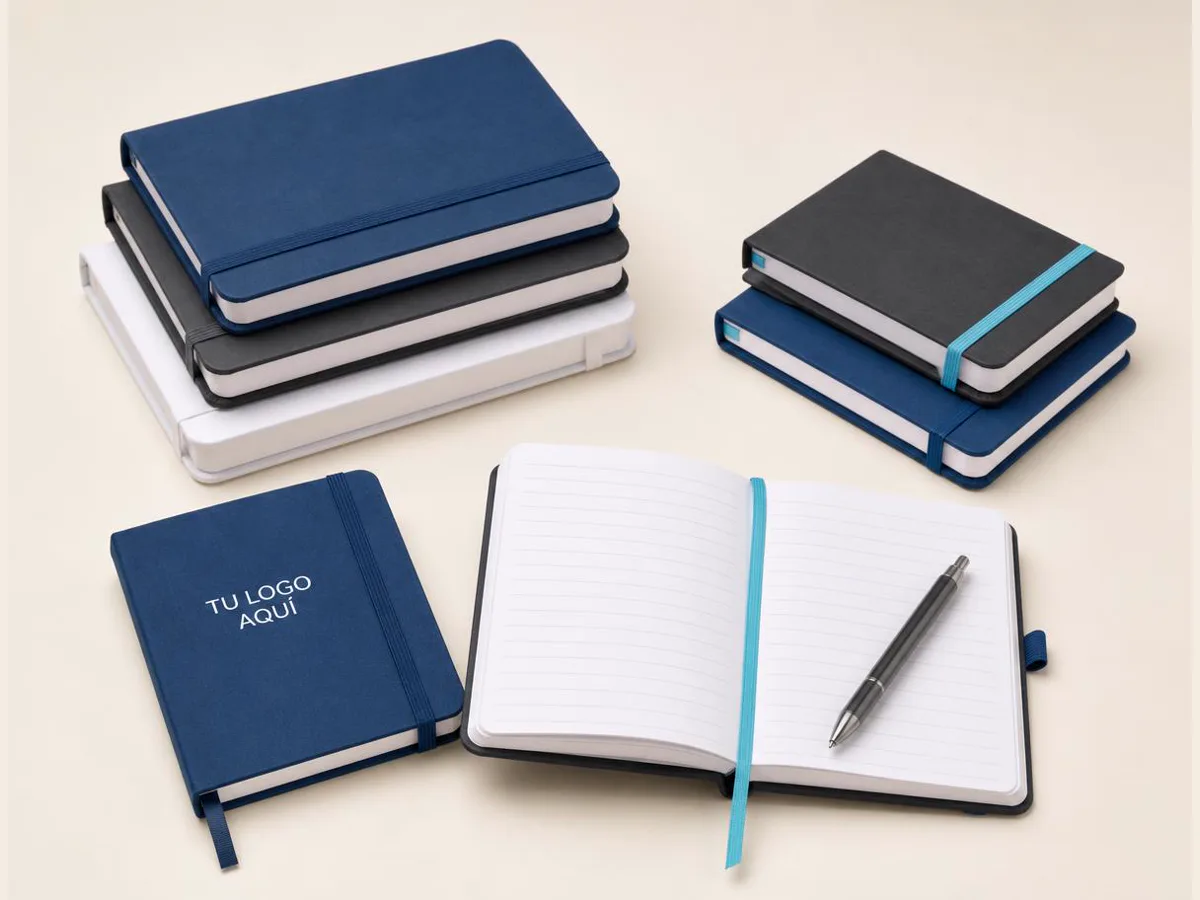 Libretas, referencia visual para personalización corporativa