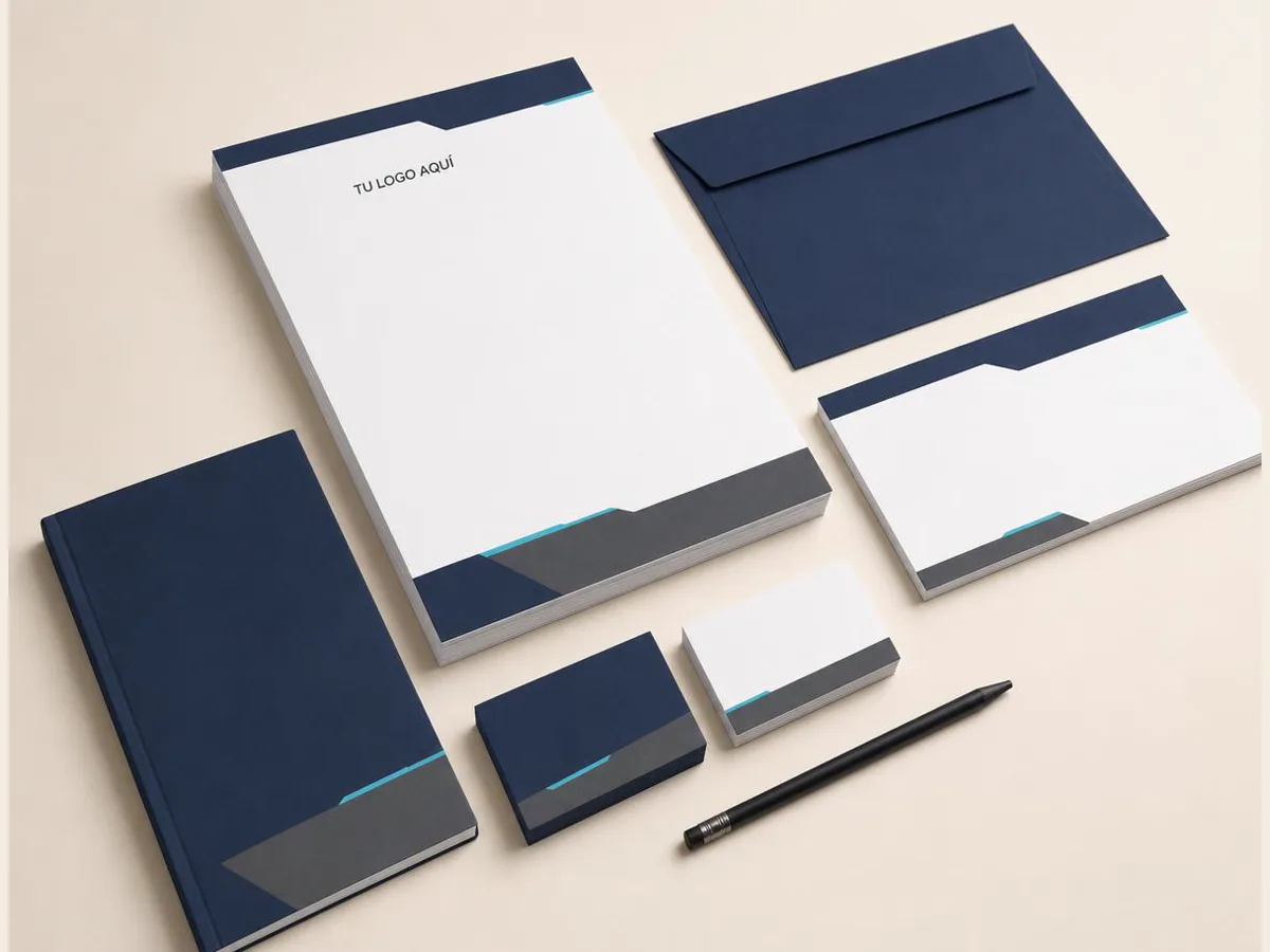 Papelería institucional, referencia visual para personalización corporativa