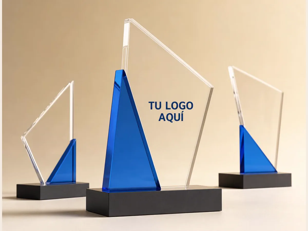 Galardones en acrílico, referencia visual para personalización corporativa